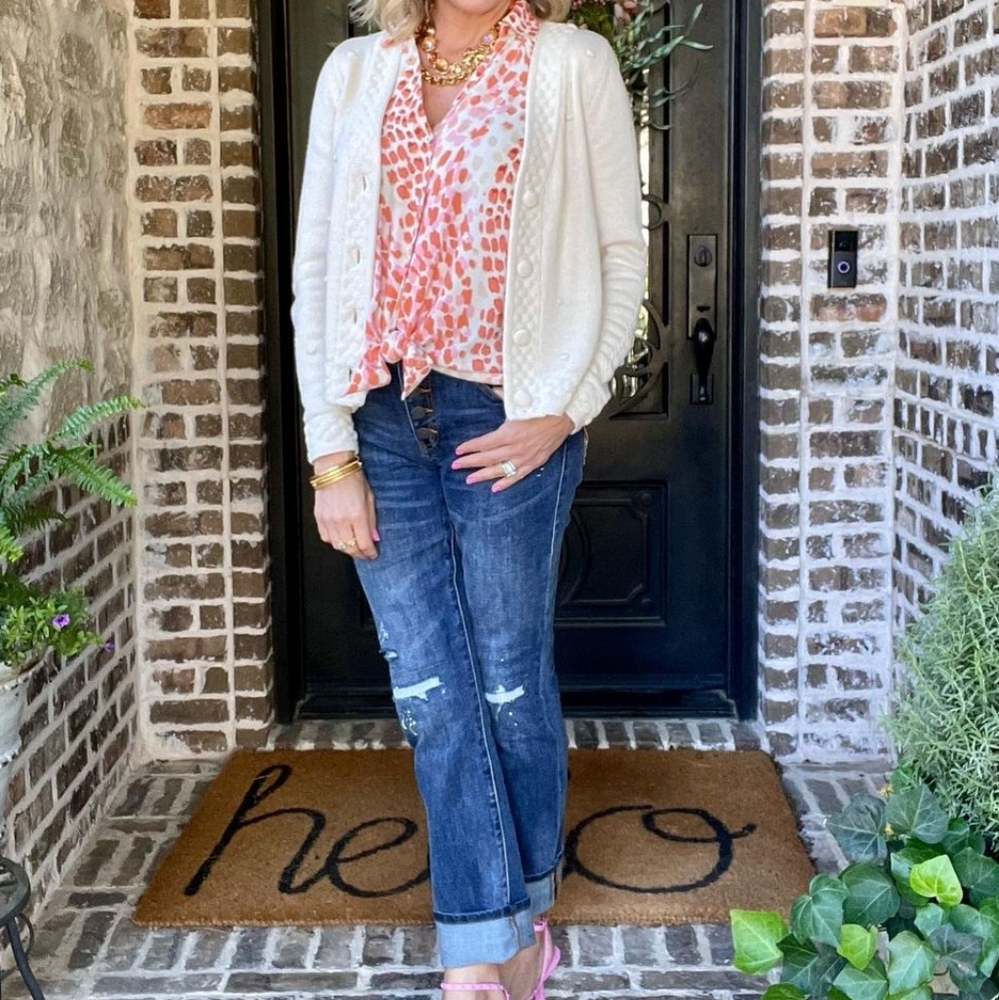 Cabi Button Fly Straight Jeans